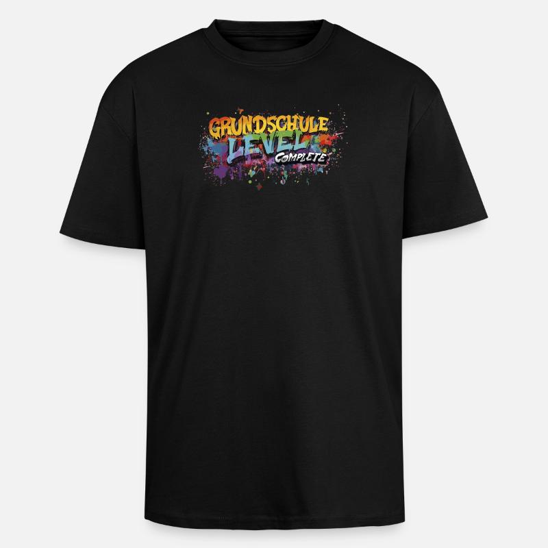Grundschule Level Complete Graffiti Abschlussshirt - Oversized Heavyweight Unisex T-Shirt - Schwarz
