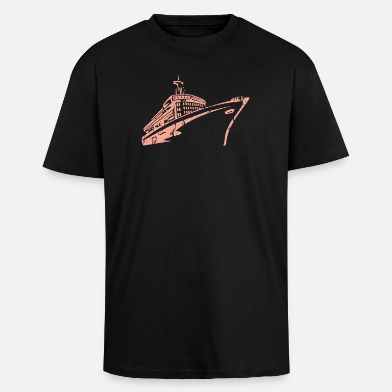 Kreuzfahrtschiff Kreuzfahrt Schiff Luxus - Oversized Heavyweight Unisex T-Shirt - Schwarz