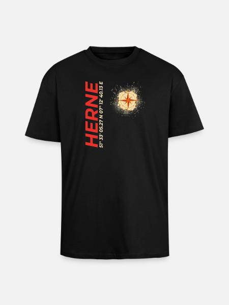 Herne - Oversized Heavyweight Unisex T-Shirt - Schwarz