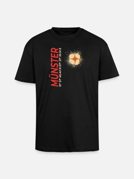 Münster - Oversized Heavyweight Unisex T-Shirt - Schwarz