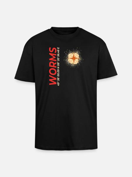 Worms - Oversized Heavyweight Unisex T-Shirt - Schwarz