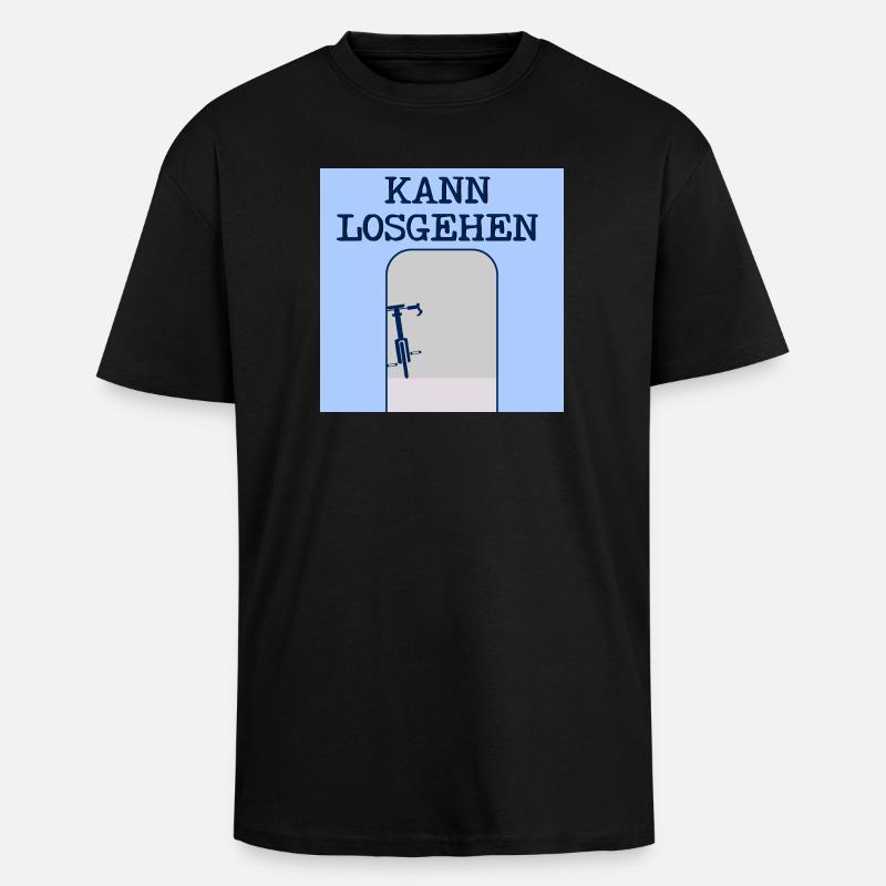 FAHRRAD TOR RADFAHREN - Oversized Heavyweight Unisex T-Shirt - Schwarz