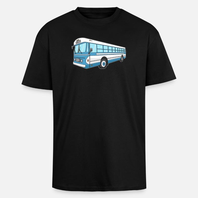 Bus - Oversized Heavyweight Unisex T-Shirt - Schwarz