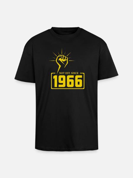 Retro Revolution 1966 T-Shirt Design - Unisex Oversized Heavyweight T-shirt - black