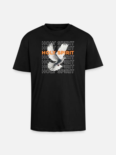 Dove of Holy Spirit - Unisex Oversized Heavyweight T-shirt - black