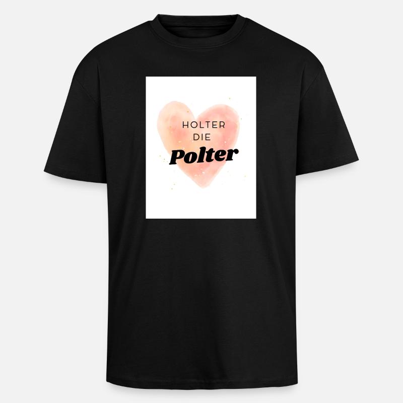 Poltern - Oversized Heavyweight Unisex T-Shirt - Schwarz