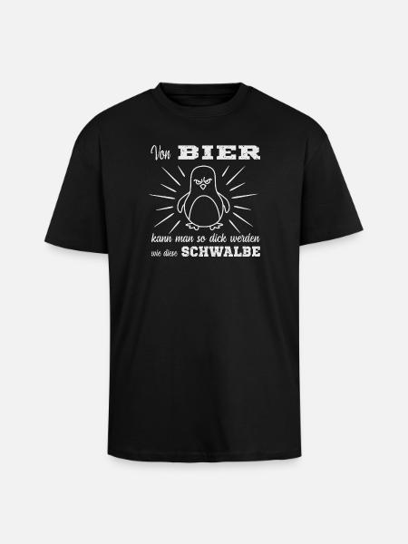 Bier Spruch - Oversized Heavyweight Unisex T-Shirt - Schwarz