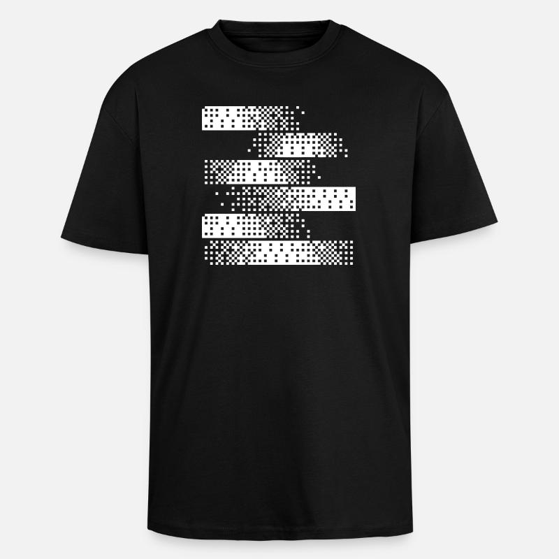 Abstract Digital Pixel Pattern - Unisex Oversized Heavyweight T-shirt - black