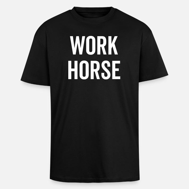 Arbeitstier - Oversized Heavyweight Unisex T-Shirt - Schwarz