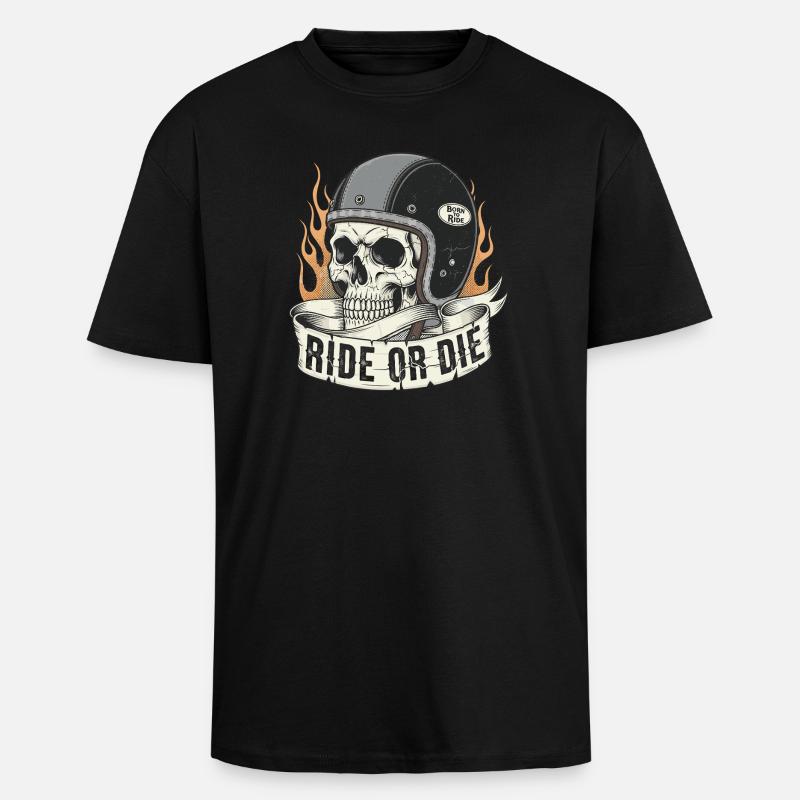 Ride or Die - Oversized Heavyweight Unisex T-Shirt - Schwarz
