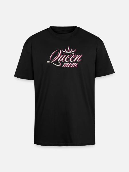 Krone Queen Mama T-Shirt Design - Oversized Heavyweight Unisex T-Shirt - Schwarz