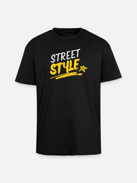 Lebendiges Streetstyle-Typografie-Design - Oversized Heavyweight Unisex T-Shirt - Schwarz