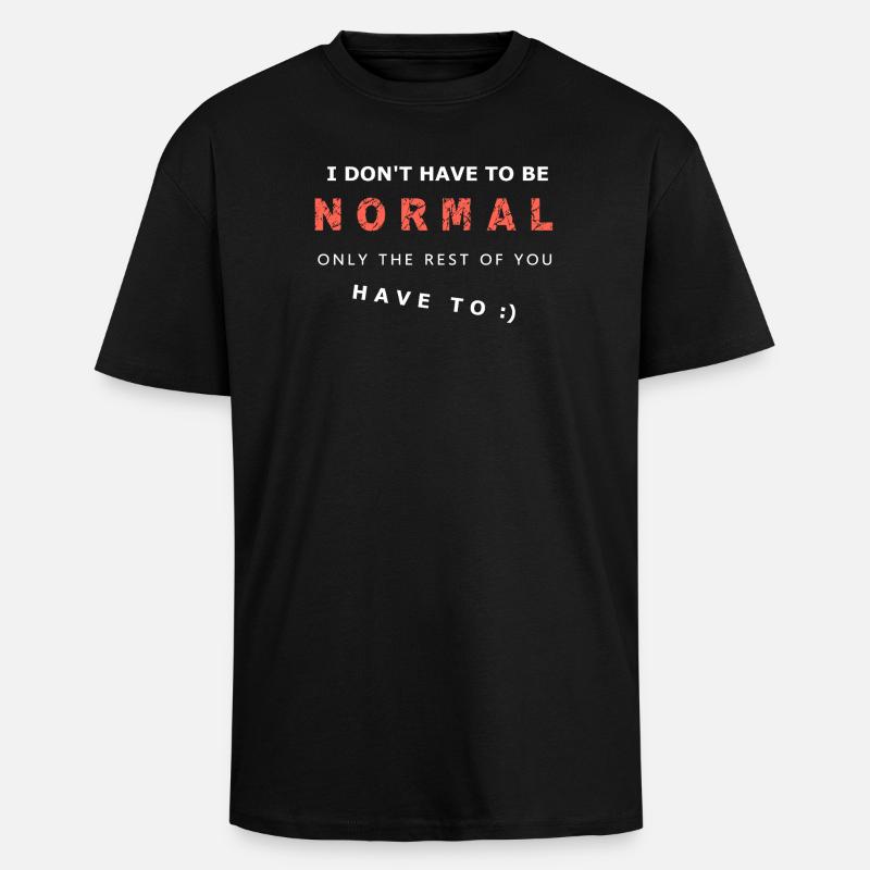 Courage expressif Phrase Description - T-shirt unisexe oversize épais - noir