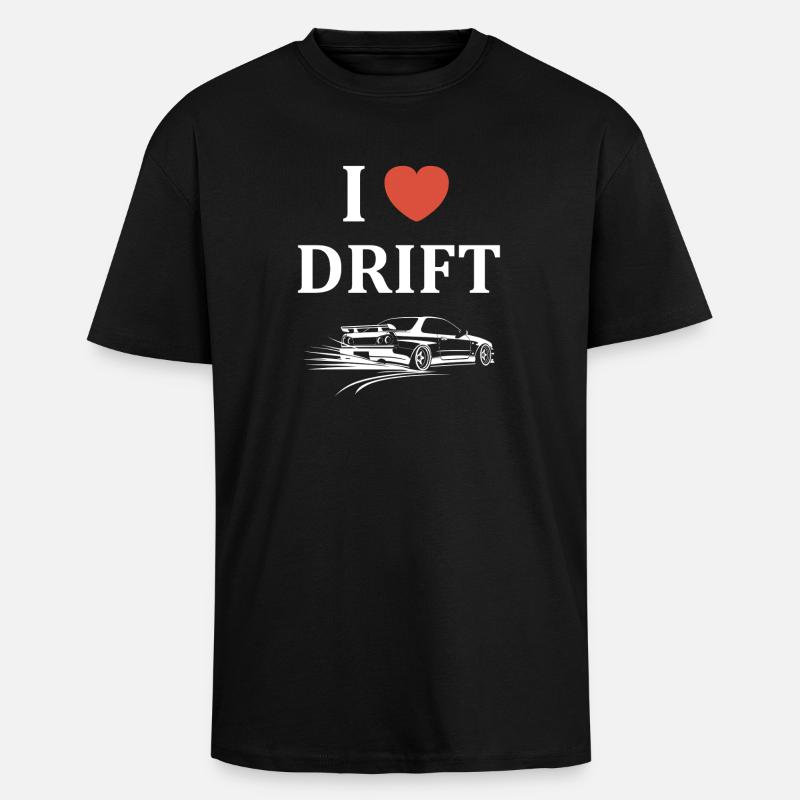 Design Drift Racing Car Passion - T-shirt unisexe oversize épais - noir