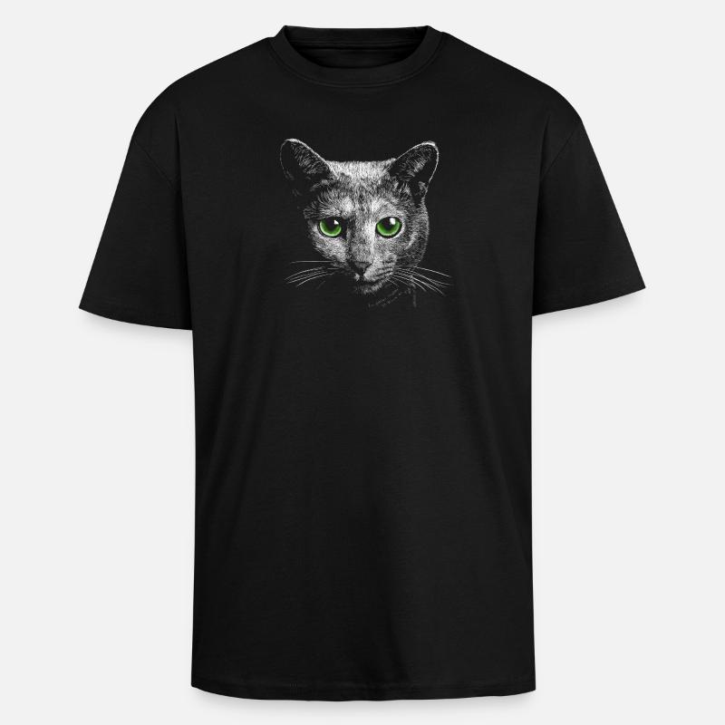 Katze - Oversized Heavyweight Unisex T-Shirt - Schwarz