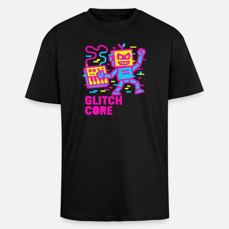 Glitchcore! - Oversized Heavyweight Unisex T-Shirt - Schwarz