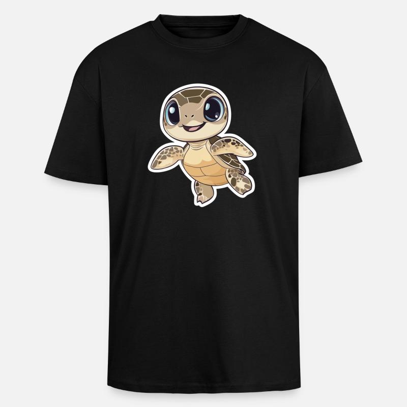 Schildkröte - Oversized Heavyweight Unisex T-Shirt - Schwarz