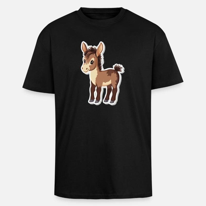 Esel - Oversized Heavyweight Unisex T-Shirt - Schwarz