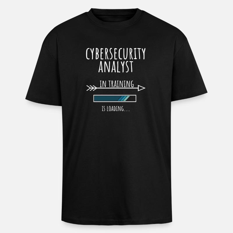 Cybersecurity Analyst Gift Profession Education - Unisex Oversized Heavyweight T-shirt - black