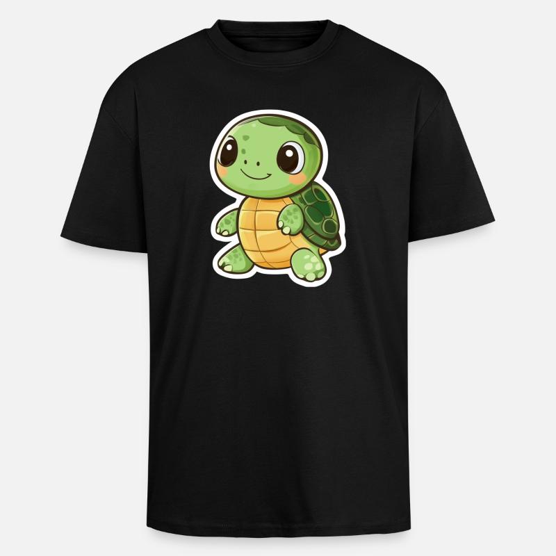 Schildkröte - Oversized Heavyweight Unisex T-Shirt - Schwarz