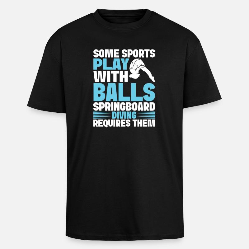 Kunstspringen Turmspringer Sprungbrett - Oversized Heavyweight Unisex T-Shirt - Schwarz