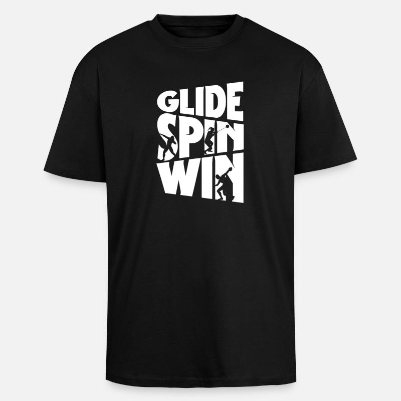Kugelstoßen Kugelstoß Kugelstoßer Glide Spin Win - Oversized Heavyweight Unisex T-Shirt - Schwarz