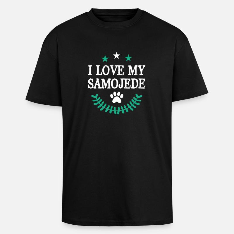 SAMOJEDE - Oversized Heavyweight Unisex T-Shirt - Schwarz