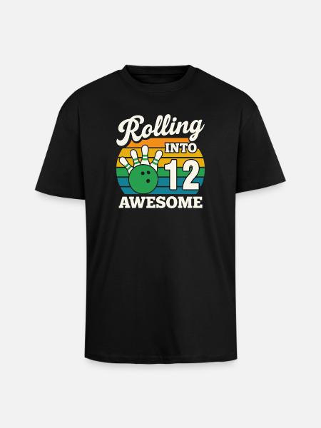 Célébration du bowling en 12 secondes - T-shirt unisexe oversize épais - noir