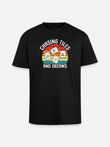 Funny Mahjong Gift - Unisex Oversized Heavyweight T-shirt - black