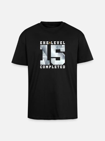 15th wedding anniversary - Unisex Oversized Heavyweight T-shirt - black