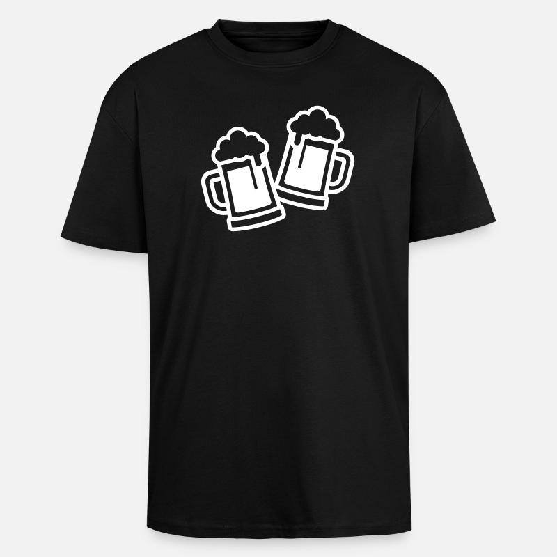 Bierglas Symbol Bier - Oversized Heavyweight Unisex T-Shirt - Schwarz
