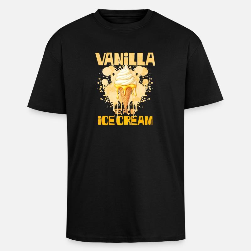 Vanille Eistüte Vanilleeis - Oversized Heavyweight Unisex T-Shirt - Schwarz
