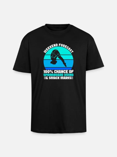 Diving diving board - Unisex Oversized Heavyweight T-shirt - black
