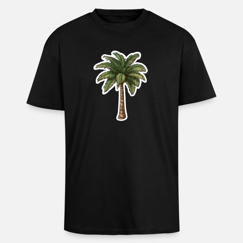 Palme - Oversized Heavyweight Unisex T-Shirt - Schwarz