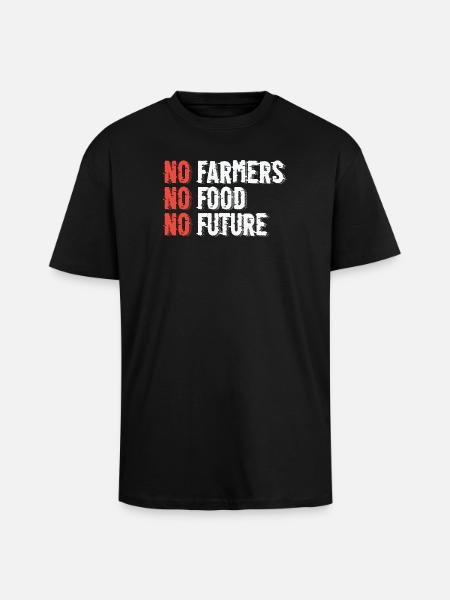 Agricultural future motive - Unisex Oversized Heavyweight T-shirt - black