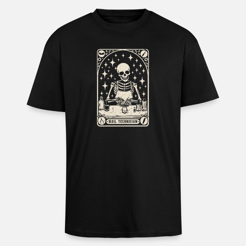 Nageldesignerin Nail Technician Tarot Card - Oversized Heavyweight Unisex T-Shirt - Schwarz