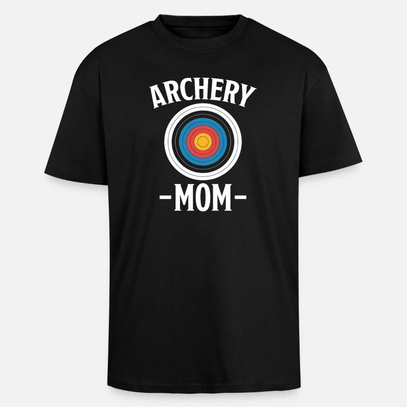 Bogenschießen Spruch Mutter Bogenschießen Geschenk - Oversized Heavyweight Unisex T-Shirt - Schwarz