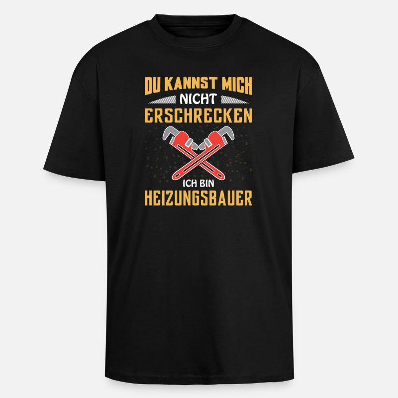 Heating engineer Heating construction - Unisex Oversized Heavyweight T-shirt - black