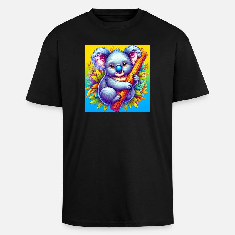 Koala - Unisex Oversized Heavyweight T-shirt - black