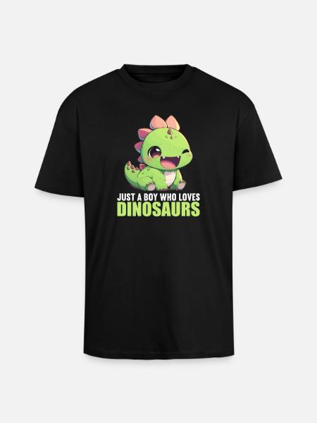 Dino Dinosaur Dinosaur - Unisex Oversized Heavyweight T-shirt - black