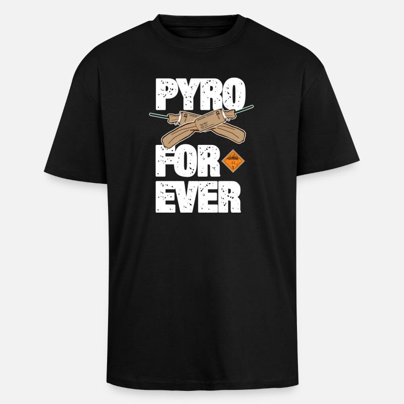 Pyro For Ever mit Trueno - Oversized Heavyweight Unisex T-Shirt - Schwarz