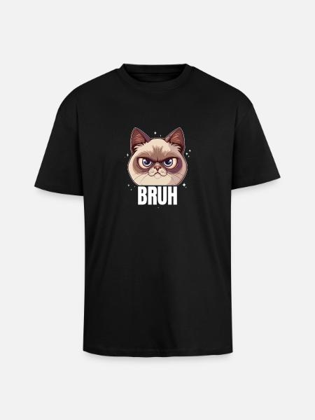 Mec Chat - T-shirt unisexe oversize épais - noir