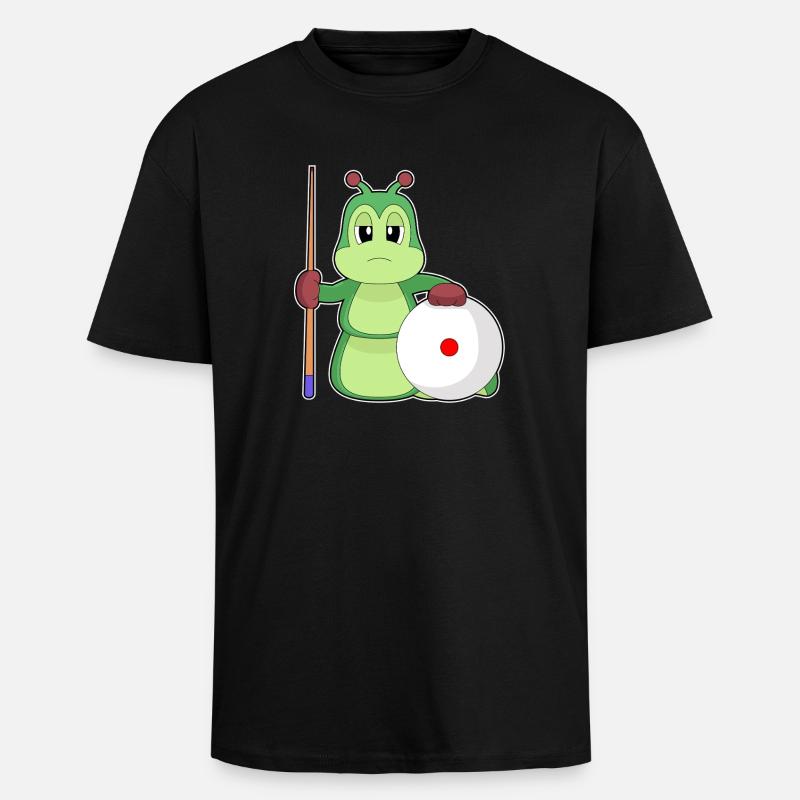 Raupe Billiard Queue - Oversized Heavyweight Unisex T-Shirt - Schwarz