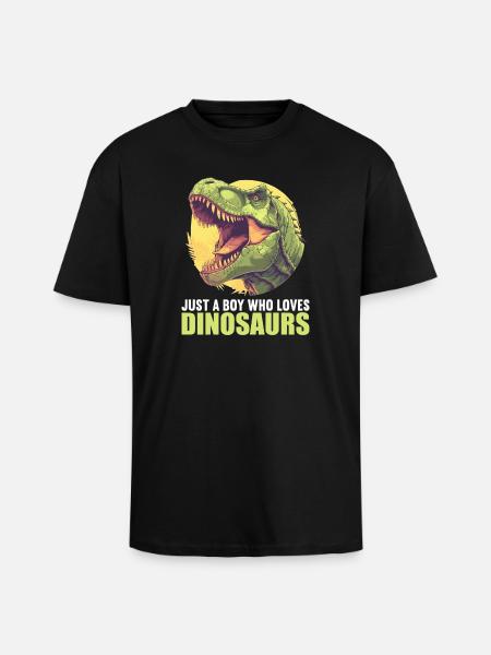 Dino Dinosaur Dinosaur - Unisex Oversized Heavyweight T-shirt - black