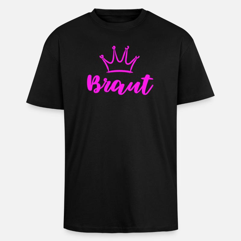 Brudefest JGA-krone - Unisex oversized t-skjorte i kraftig kvalitet - svart