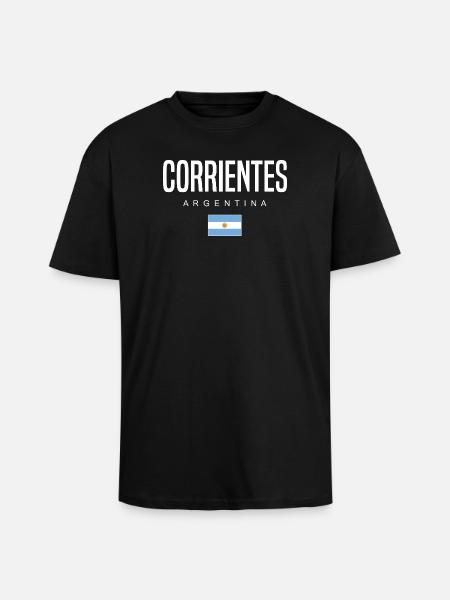 Corrientes Argentina Argentinian - Unisex Oversized Heavyweight T-shirt - black