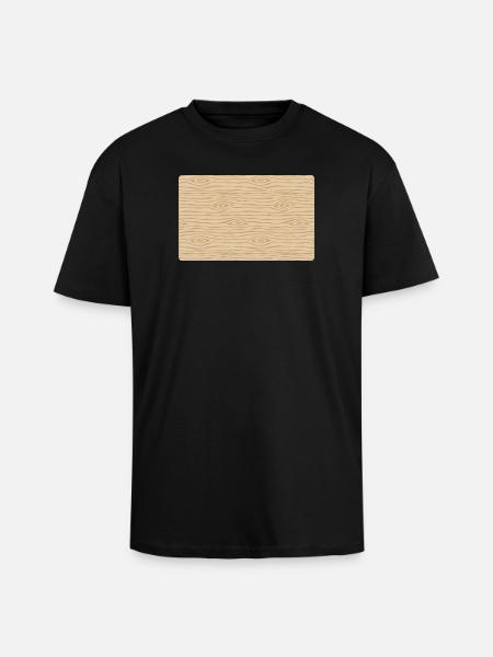 Schneidebrett-Design aus Holz - Oversized Heavyweight Unisex T-Shirt - Schwarz