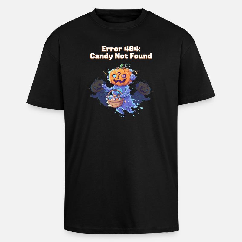 Erreur 404 : Candy Not Found - T-shirt unisexe oversize épais - noir