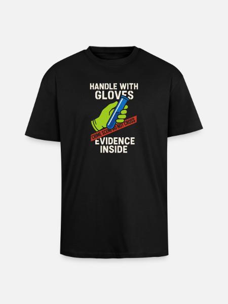 Forensic Chemist Crime Lab Toxicology - Unisex Oversized Heavyweight T-shirt - black