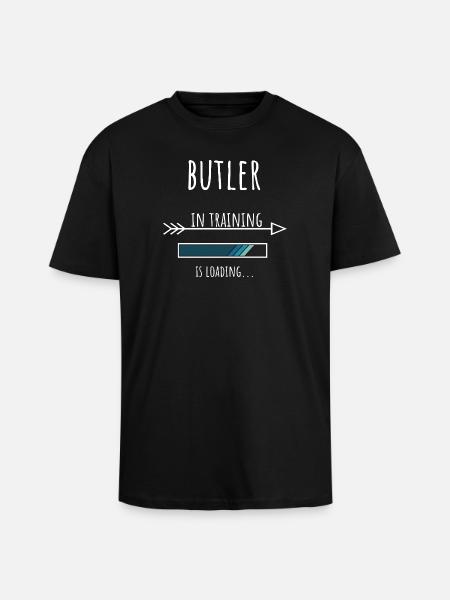 Butler Gift Profession Training Butler - Unisex Oversized Heavyweight T-shirt - black
